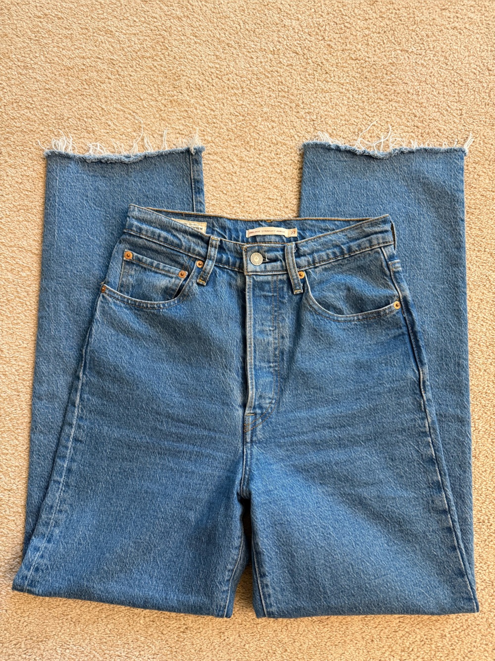 Levis Ribcage Straight Jean, size 27